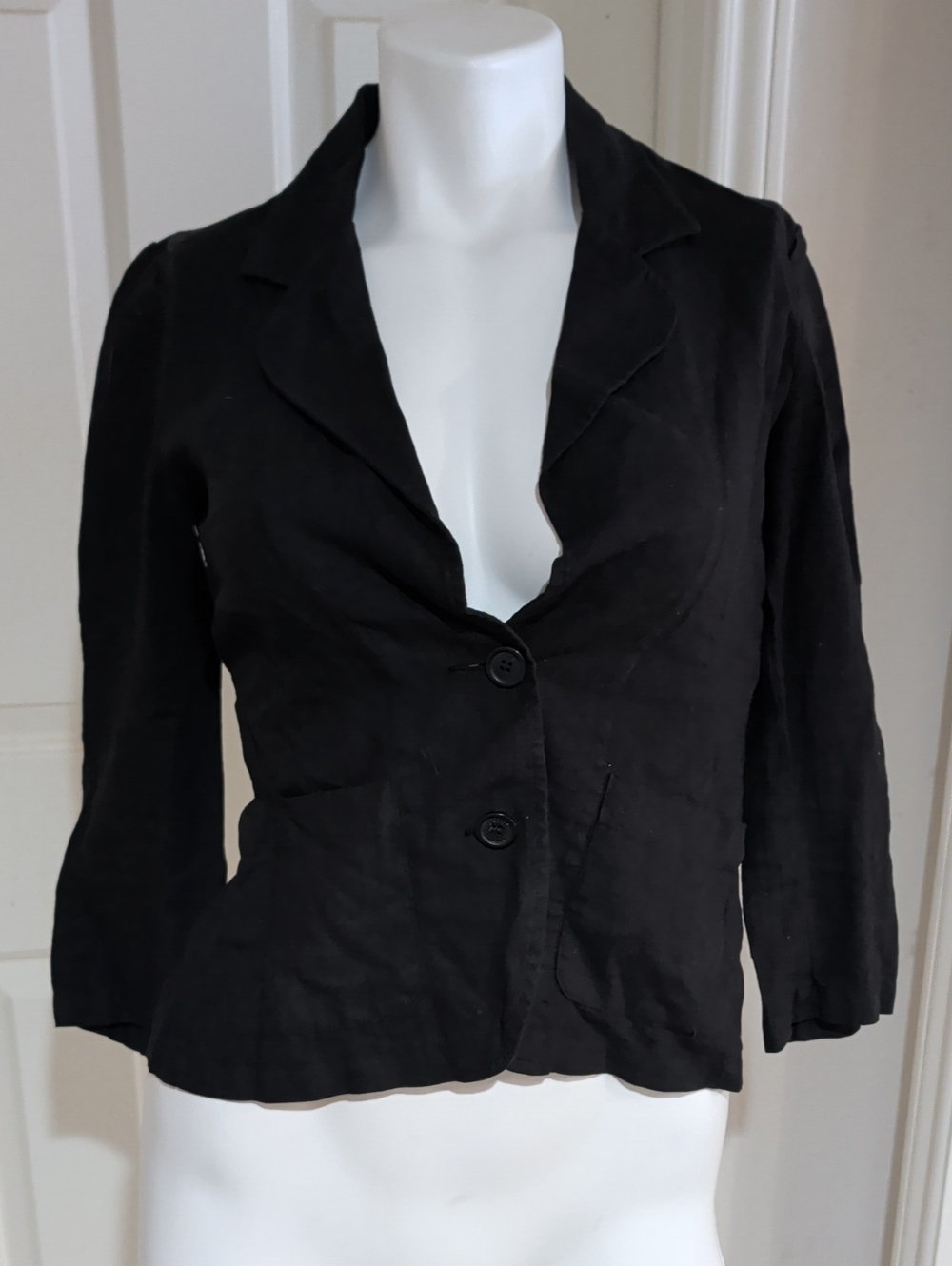 Authentic VTG Juicy Couture Black Two-Button Tailored Blazer Women's S Y2K 90s
